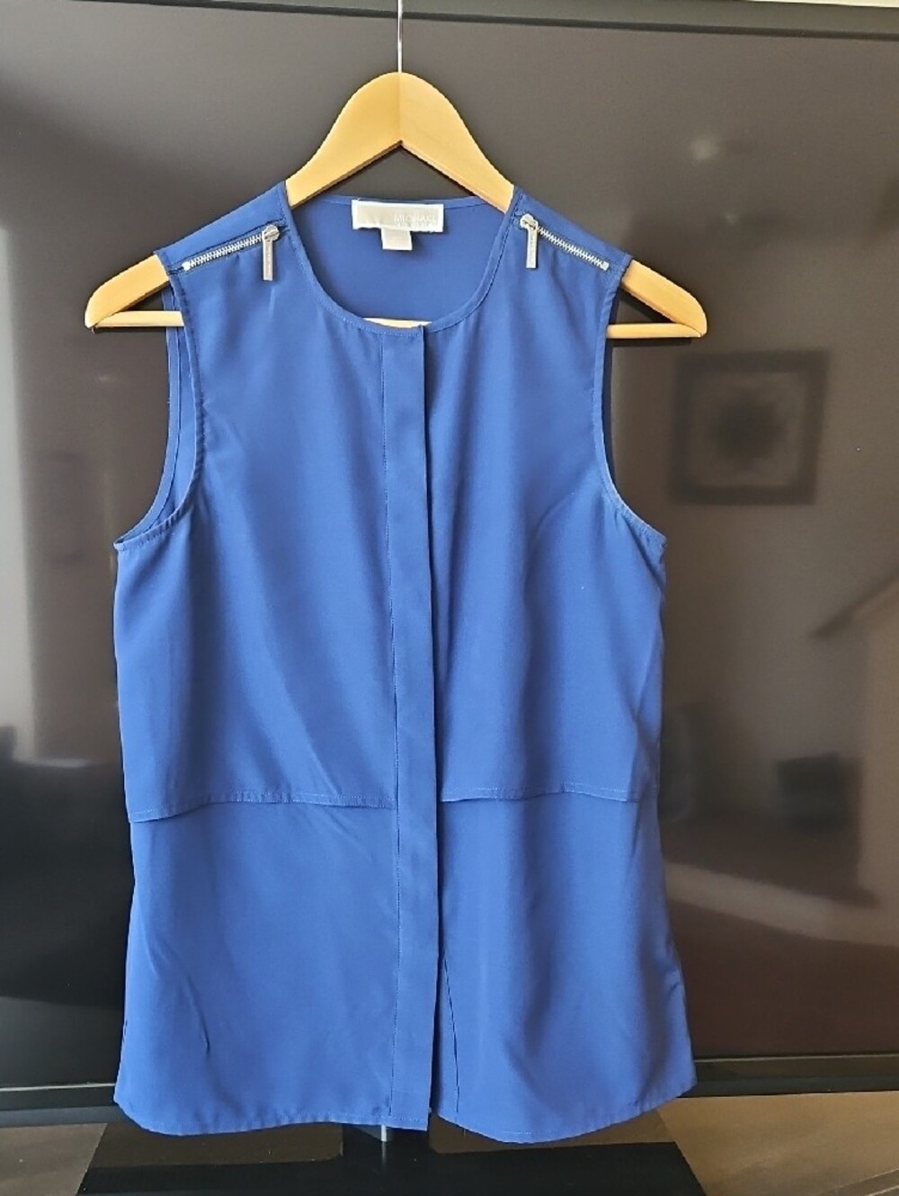 Michael Kors Sleeveless Top With Zipper Detail